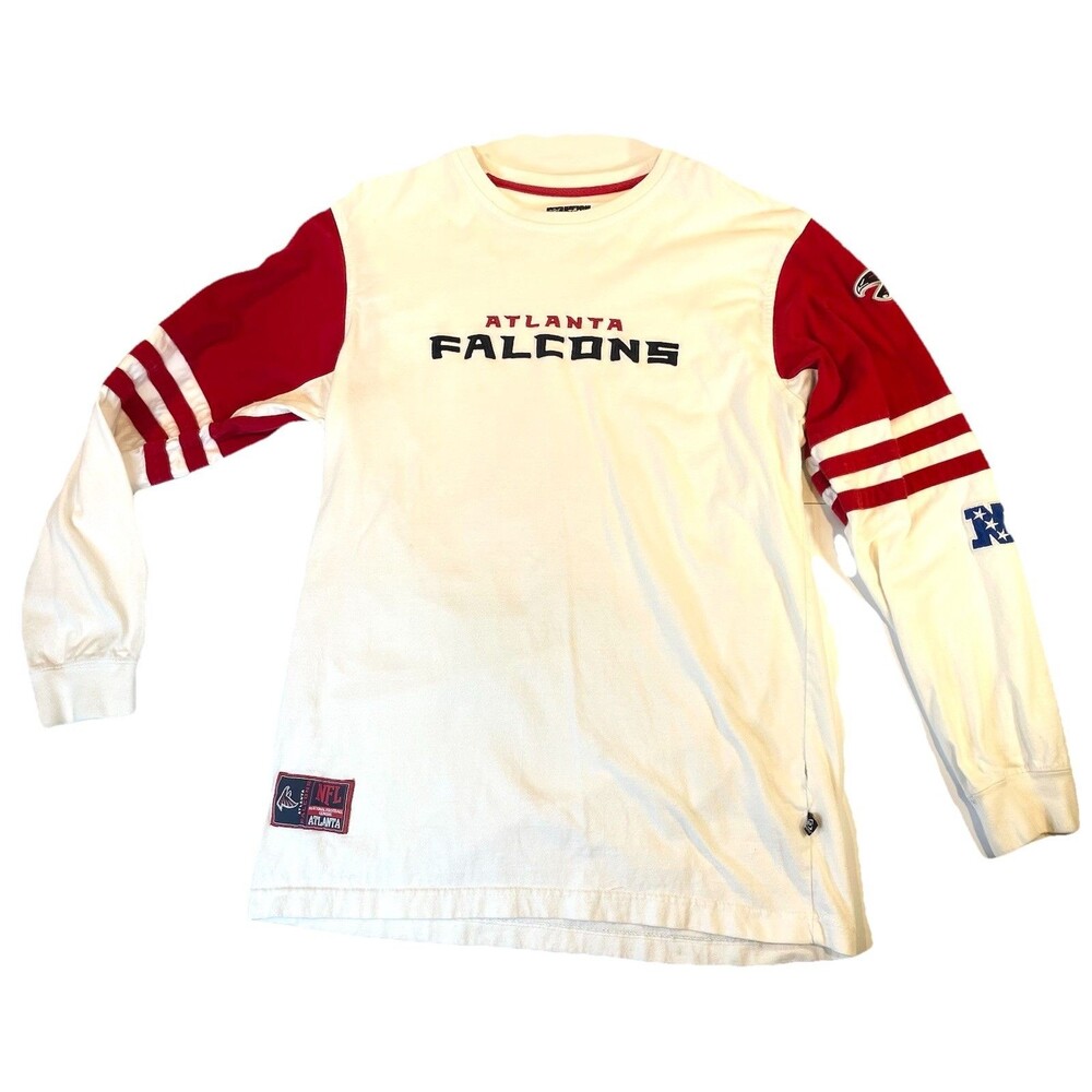 Atlanta Falcons Long Sleeve Shirt Mens Medium NFL Team Vintage Embroidered Patch